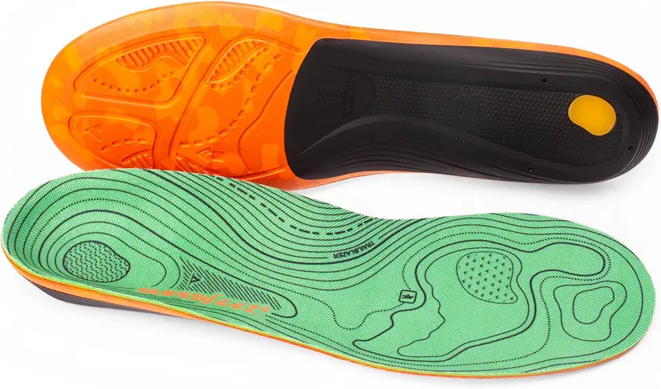 Hike Support Insoles Carbon Fiber Orthotic Inserts 5.5-7 Men / 6.5-8 Women J2134