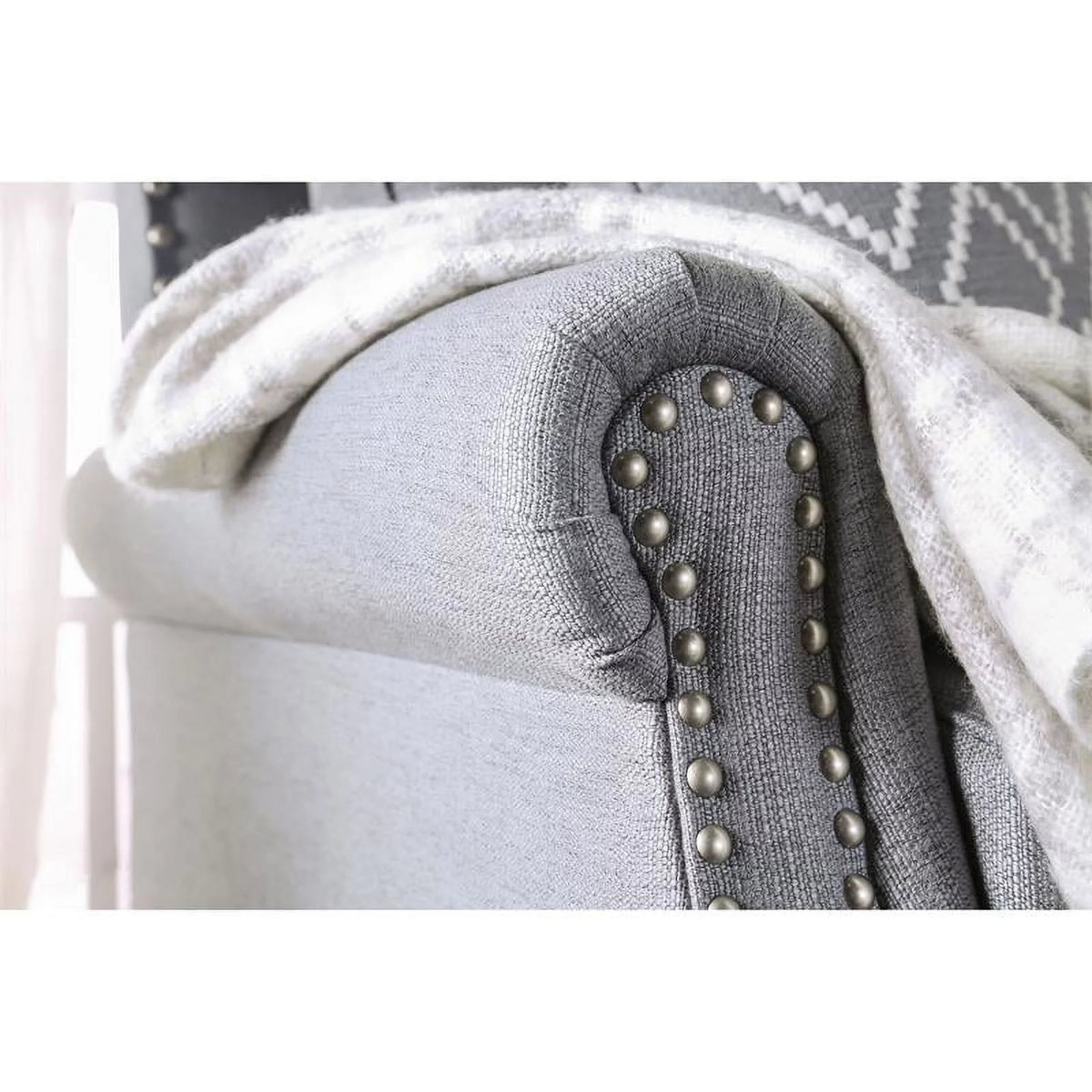 Gray 2-Piece Fabric Sofa Set X556