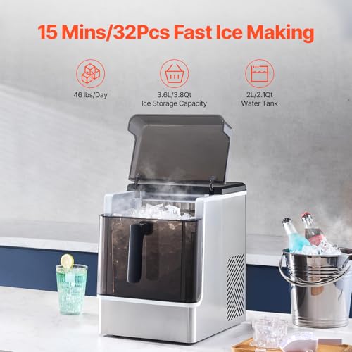 Countertop Ice Maker with Ice Scoop and Basket O645469
