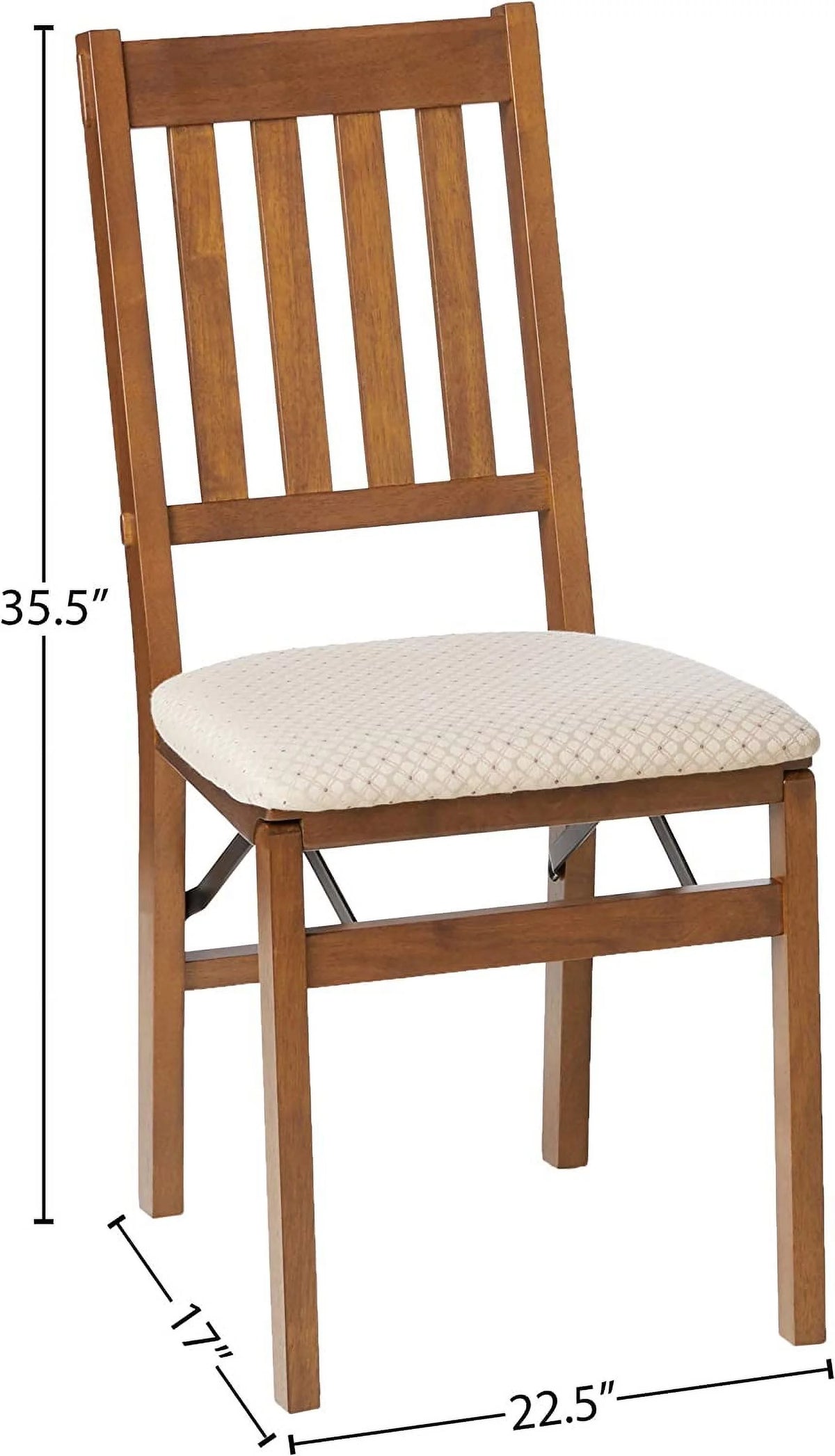 Fruitwood Finish Folding Chair Set of 2 D1848