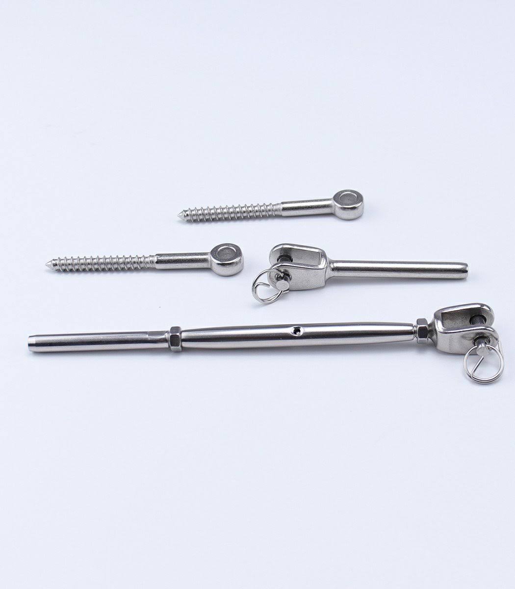 Stainless Steel Cable Railing Kits for 1/8 Wire Rope, 40P Q414423