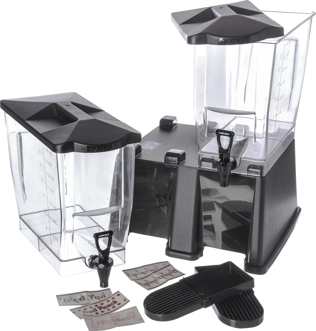 Twin Beverage Dispenser, 6 gal. Capacity, Black N344267
