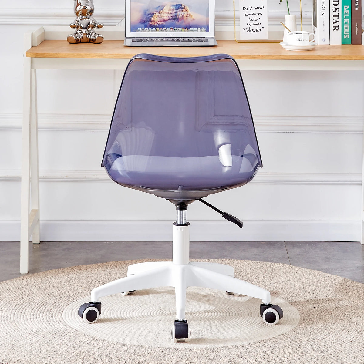 Midnight blue adjustable 360 swivel armless computer chair W4992