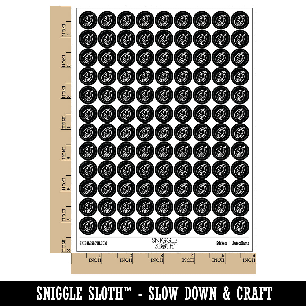 Round Sticker Set - Black - Gloss Finish - 0.50" Size F81067