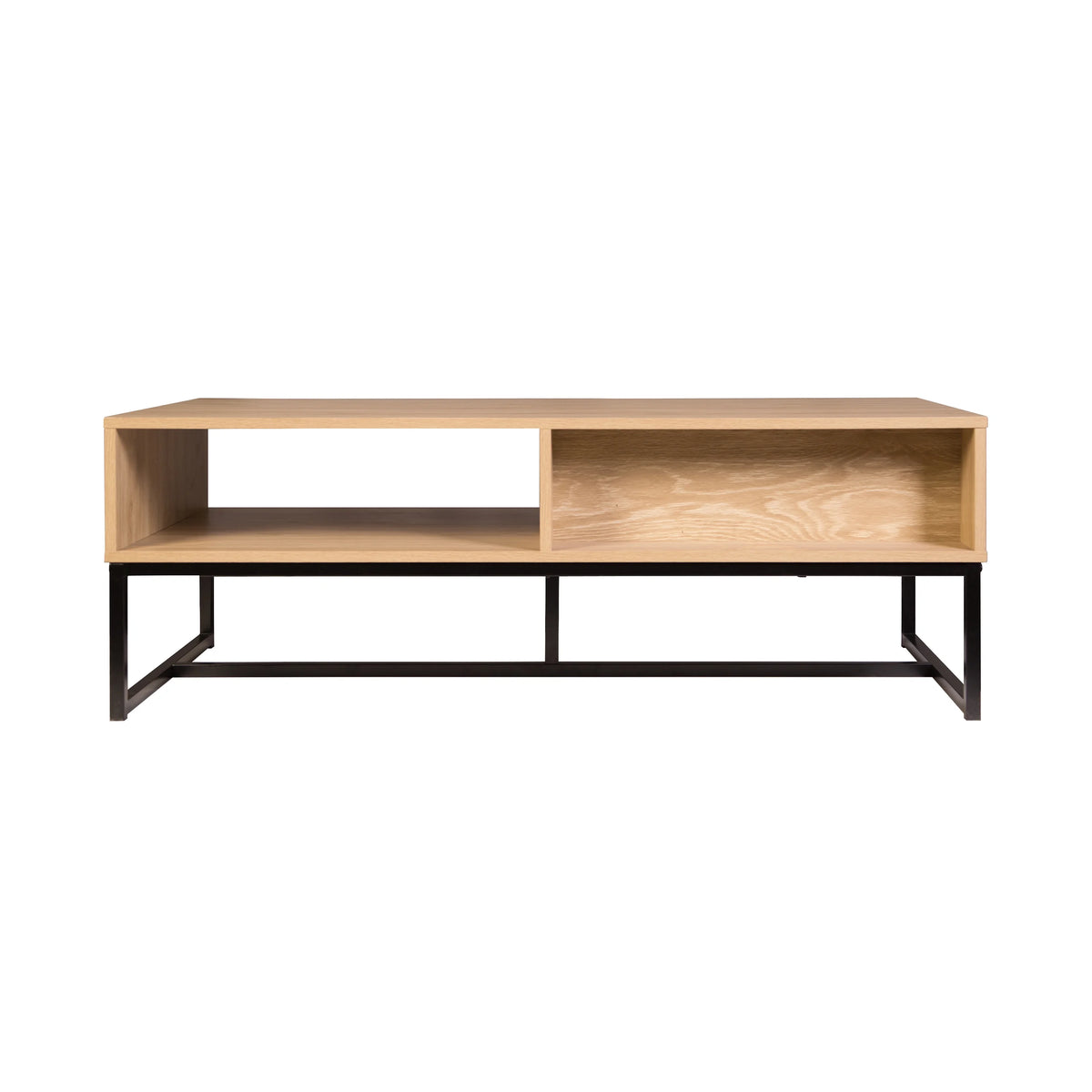 Natural Wood TV Stand with Storage Cubby and Drawer X82477
