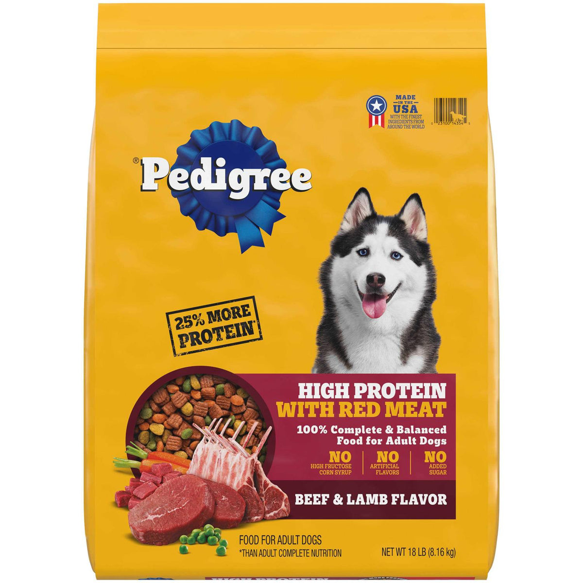 High Protein Adult Dry Dog Food Beef and Lamb W3977