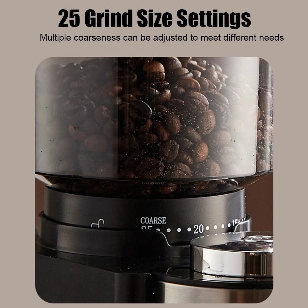 Electric Burr Coffee Grinder 25 Grind Setting Black P386526