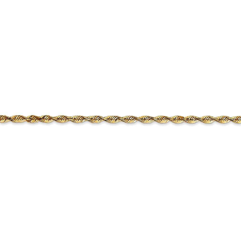 14kt Yellow Gold 2.25mm Diamond Cut Rope Chain 24 inch Lobster Clasp N253