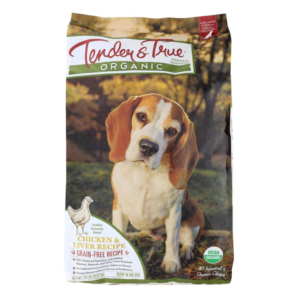 Organic Chicken & Liver Recipe Dry Dog Food R31035