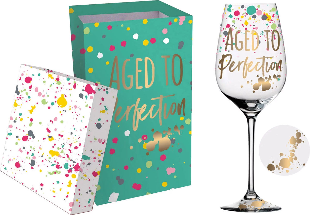 Wine Glass with Box 4 x 4 x 9 Inches B816048
