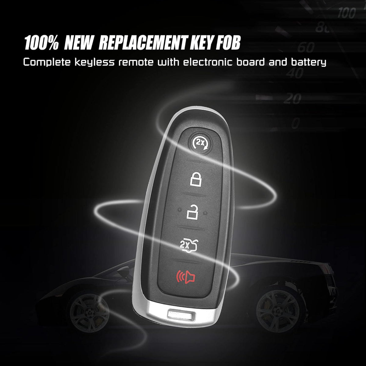 Keyless Entry Remote Car Key Fits for Ford Edge Explorer Flex Taurus Focus Lincoln MKT MKX MKS Navigator C5167