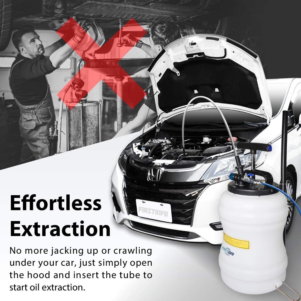10.5 Liter Pneumatic/Manual Oil Extractor/Vacuum Pump Oil Changer with Brake Fluid Hose X307