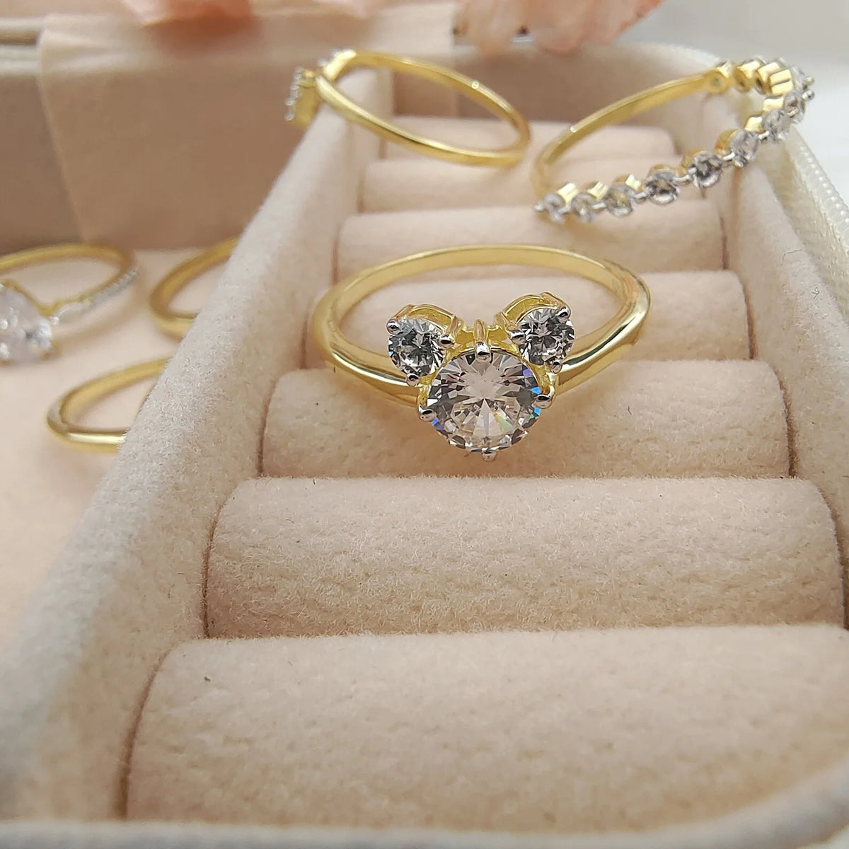 Three Stone Sterling Silver Ring X986587