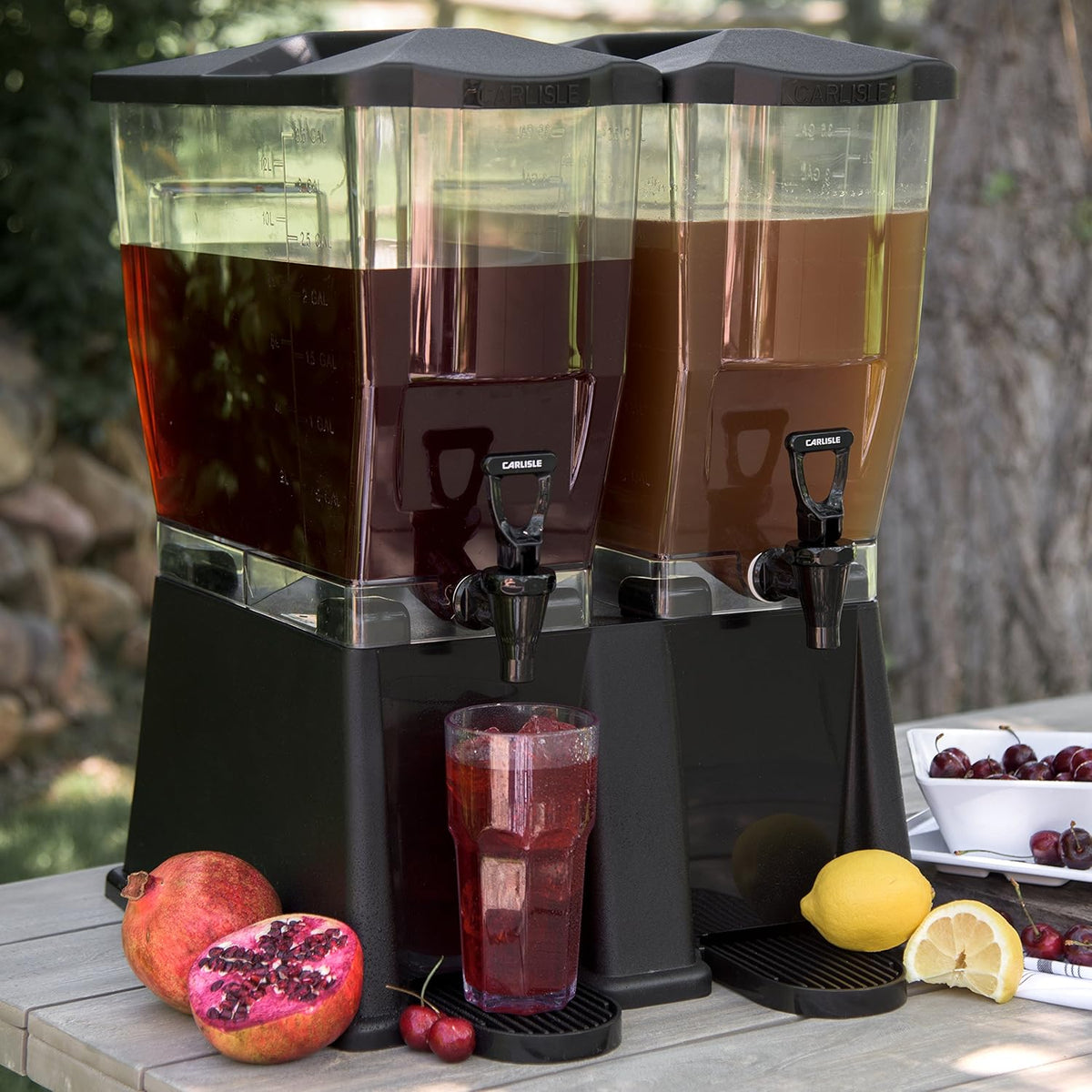 Twin Beverage Dispenser, 6 gal. Capacity, Black N344267