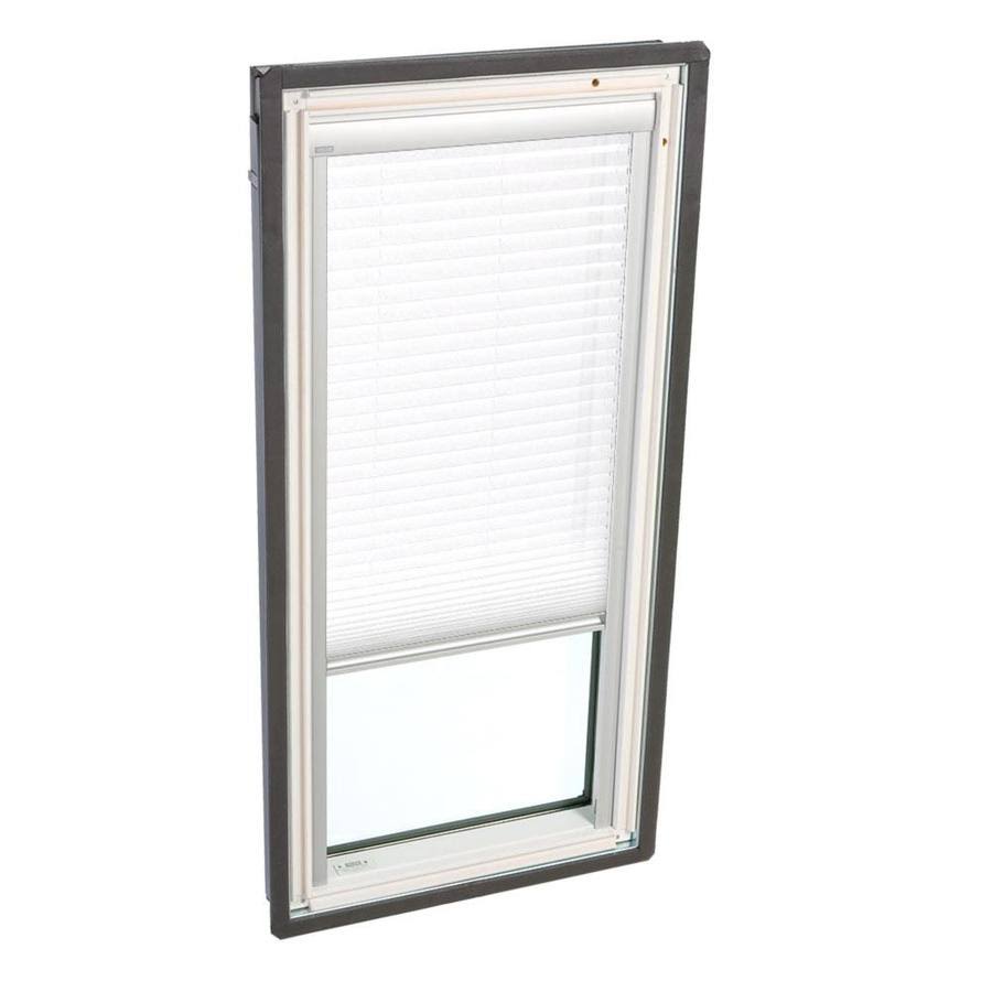 White Manual Single Pleated Blind L359034