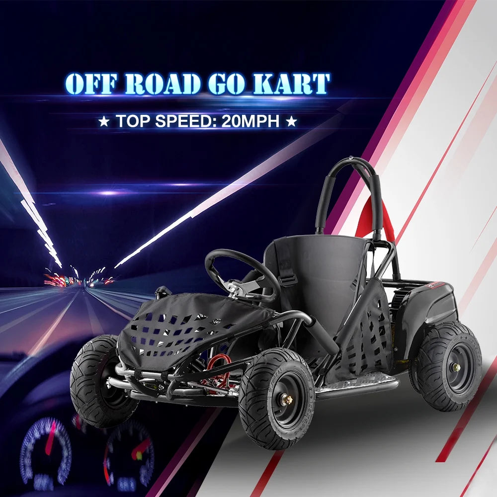 Electric Go Kart for Kids, 1000W 48V, Max Speed 20Mph Z954457