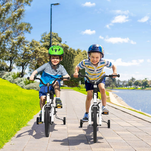 18'' Kid's Bike with Training Wheels & Basket J439