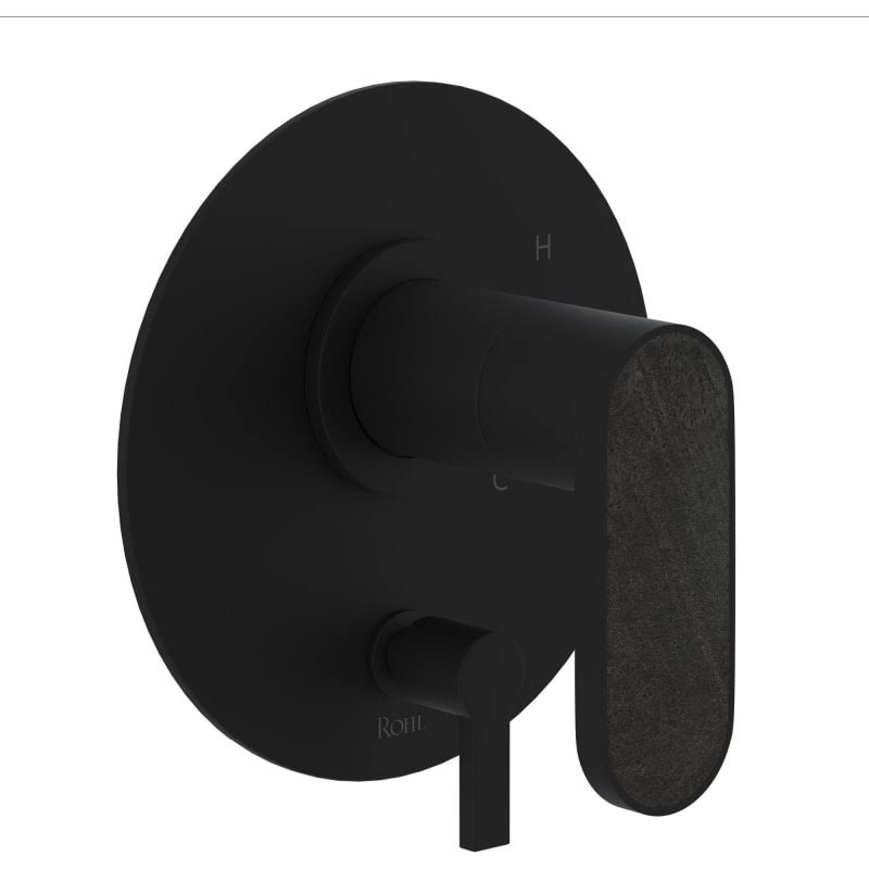 Matte Black Pressure Balance Trim with Diverter Lever Handle Y628