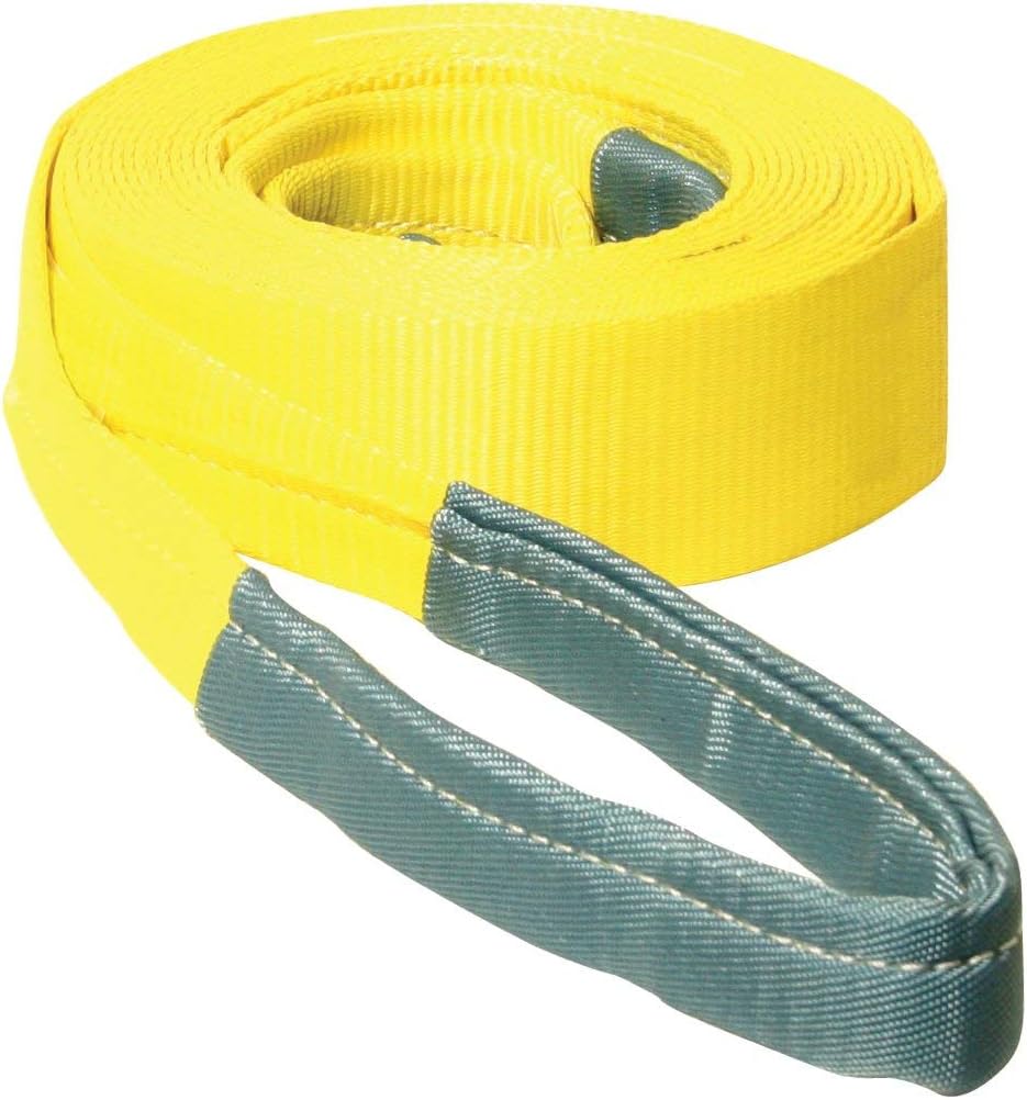 Tow Strap with Reinforced Eyes, 3 Inch x 20 Foot, 7,500 Pound Towing Capacity, Pack of 2 C840061