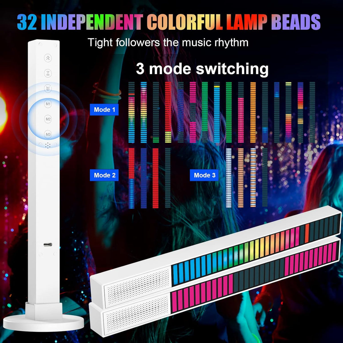 Wireless Bluetooth Speaker with Voice Control Light Bar K75145