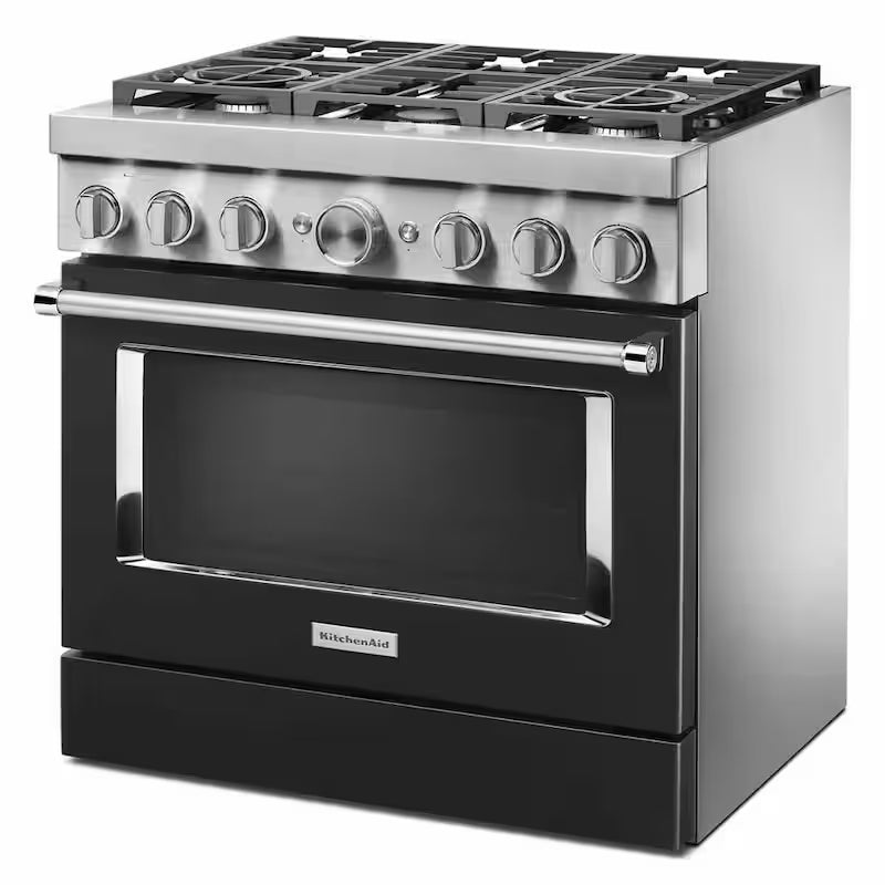 5.1 cu. ft. Dual Fuel 6-Burners Range in Imperial Black G989