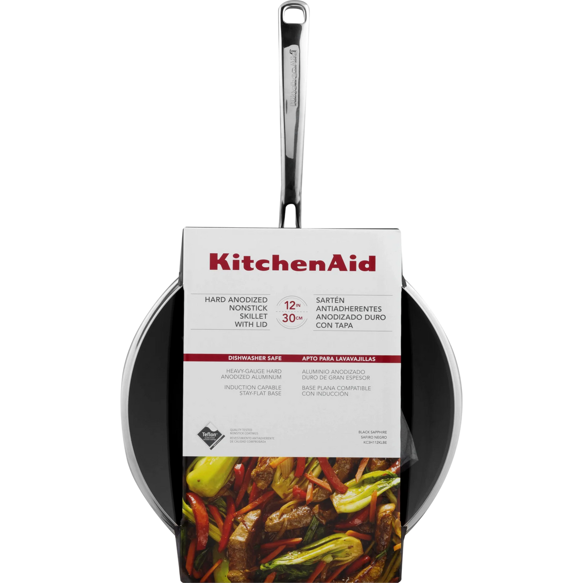 Hard Anodized Nonstick 12" Skillet with Glass Lid I753