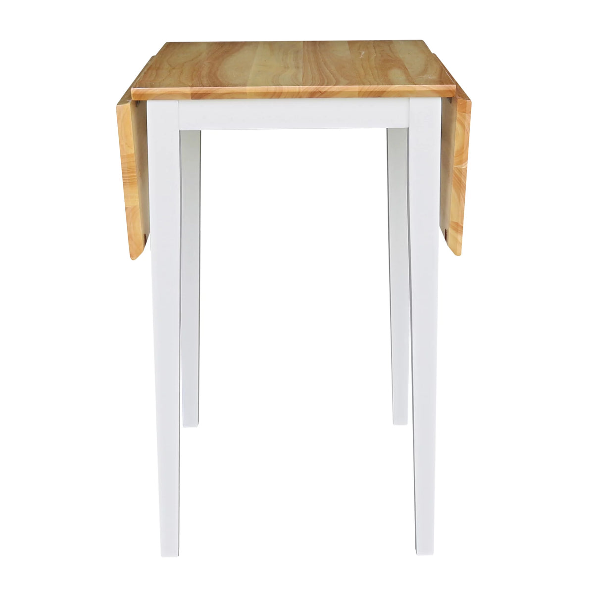 Small Dropleaf Table in White and Natural Y9677