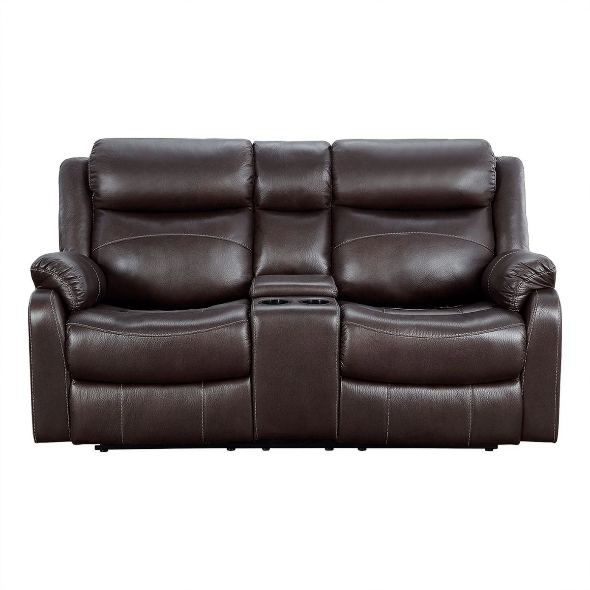 Dark Brown 2-Piece Microfiber Reclining Sofa Set O23978