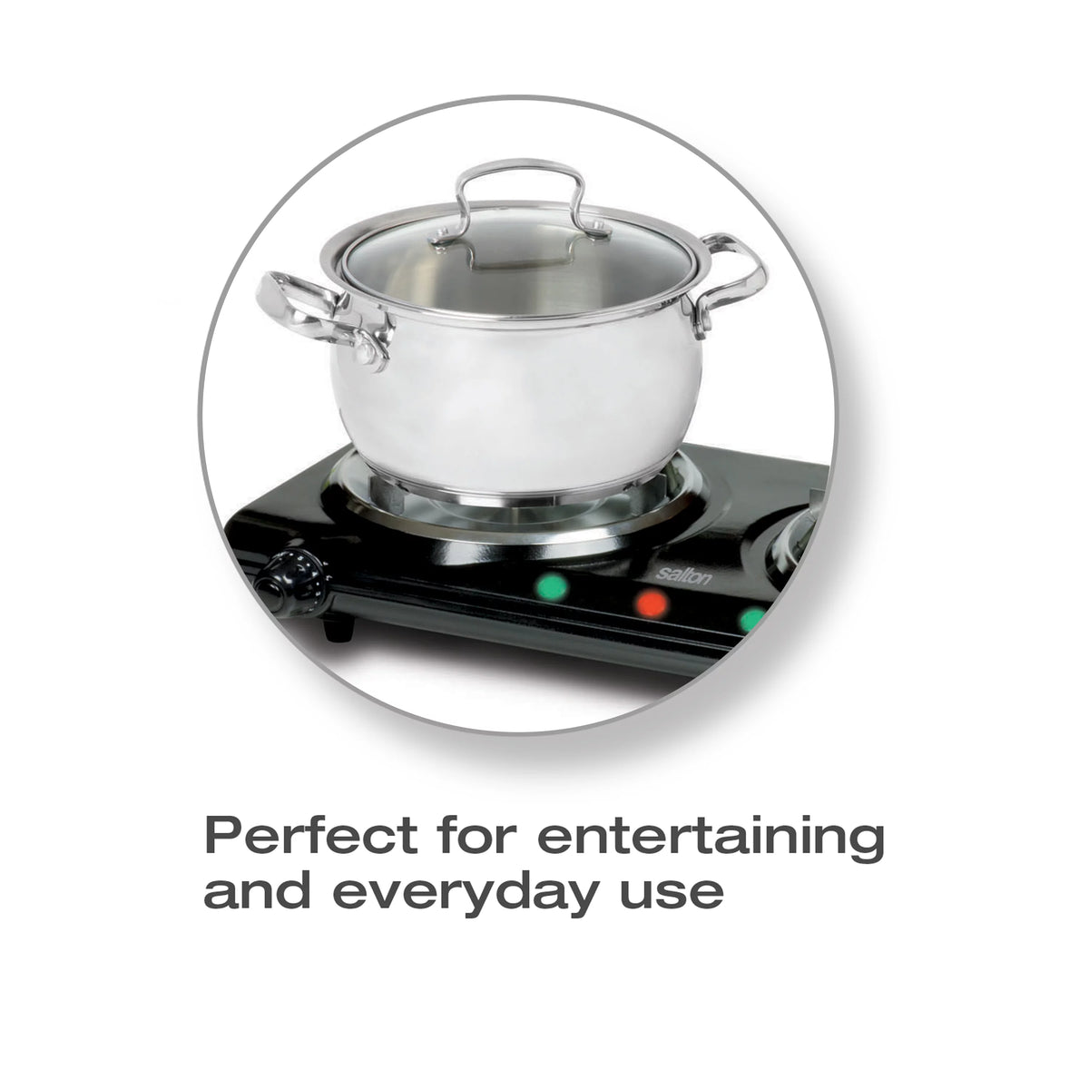 Portable Double Burner Cooktop W879