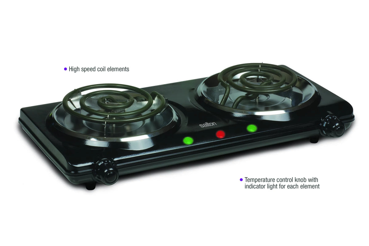 Portable Double Burner Cooktop W879