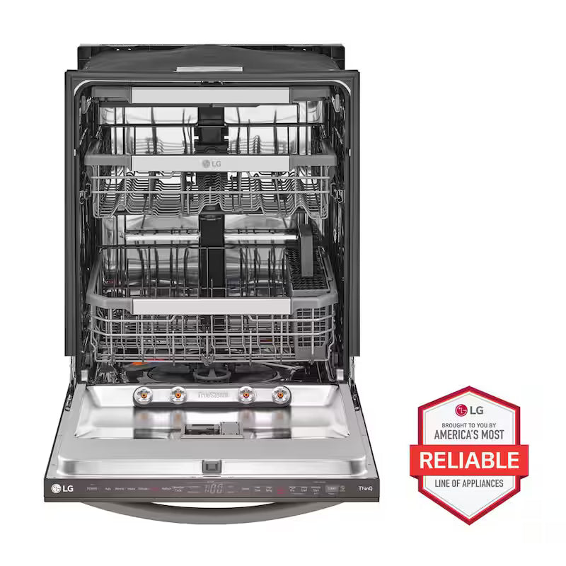 PrintProof Black Stainless Steel Smart Dishwasher J494