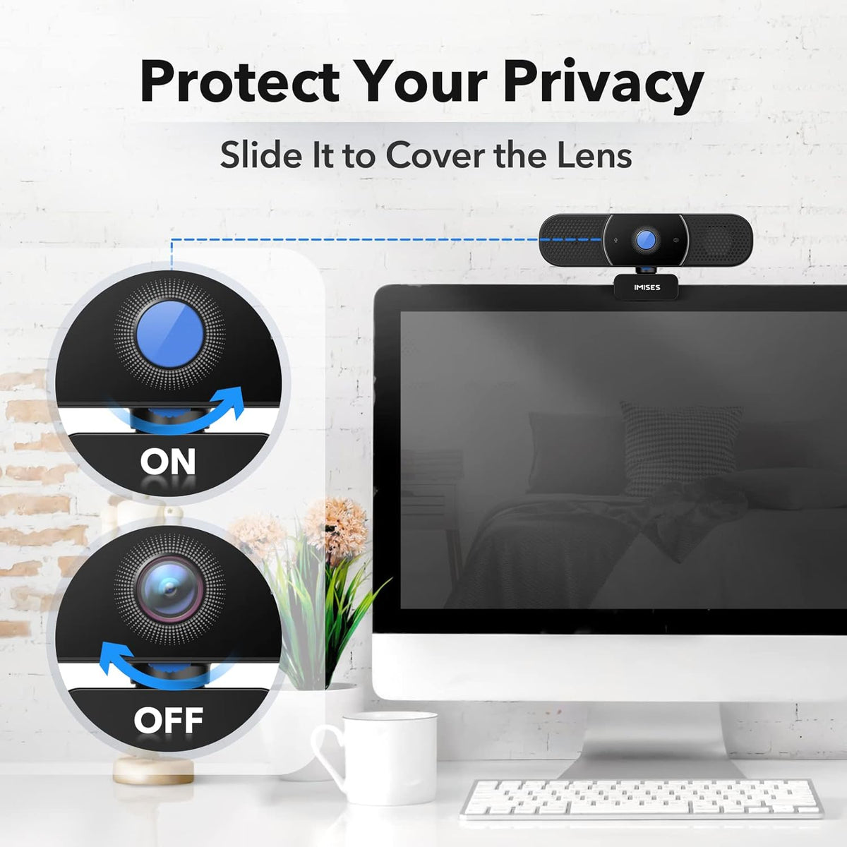 2K QHD Webcam with Microphone and Speaker, Autofocus, USB C, Privacy Cover Pack of 2 V389906