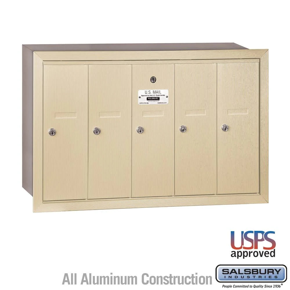 5 Door Sandstone Vertical Mailbox Y7602