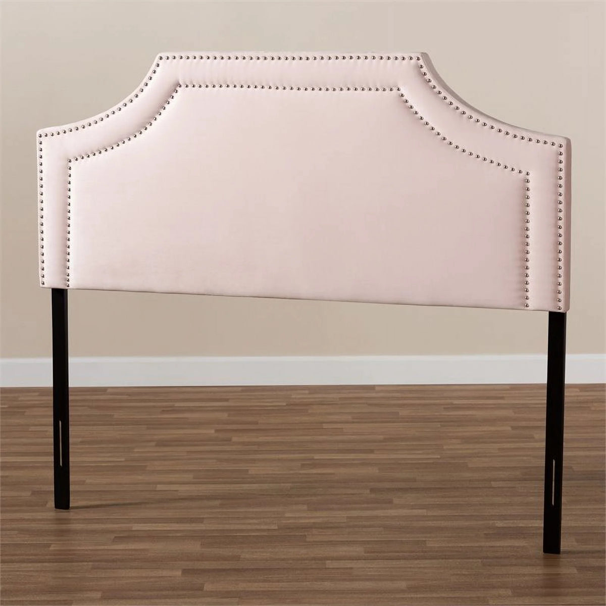 Pink Velvet Wood Queen Headboard L245850