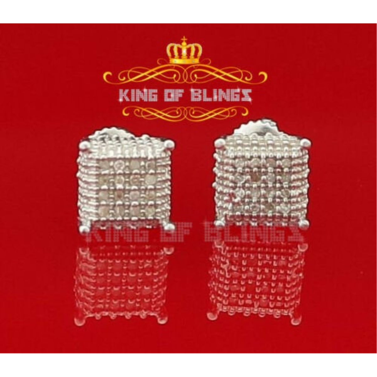 1/10 Carat Diamond Stud Earrings White Sterling Silver A421159