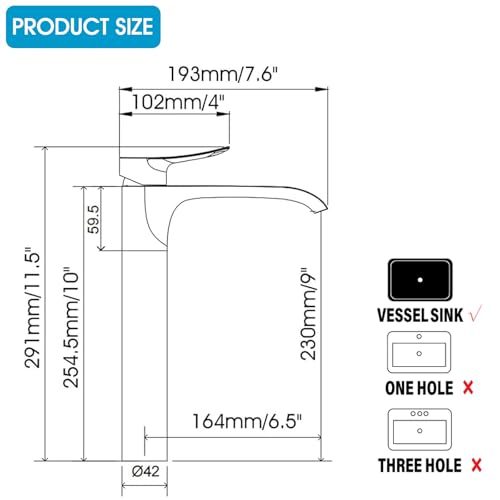 Brushed Gold Single Handle Vessel Sink Faucet Q224
