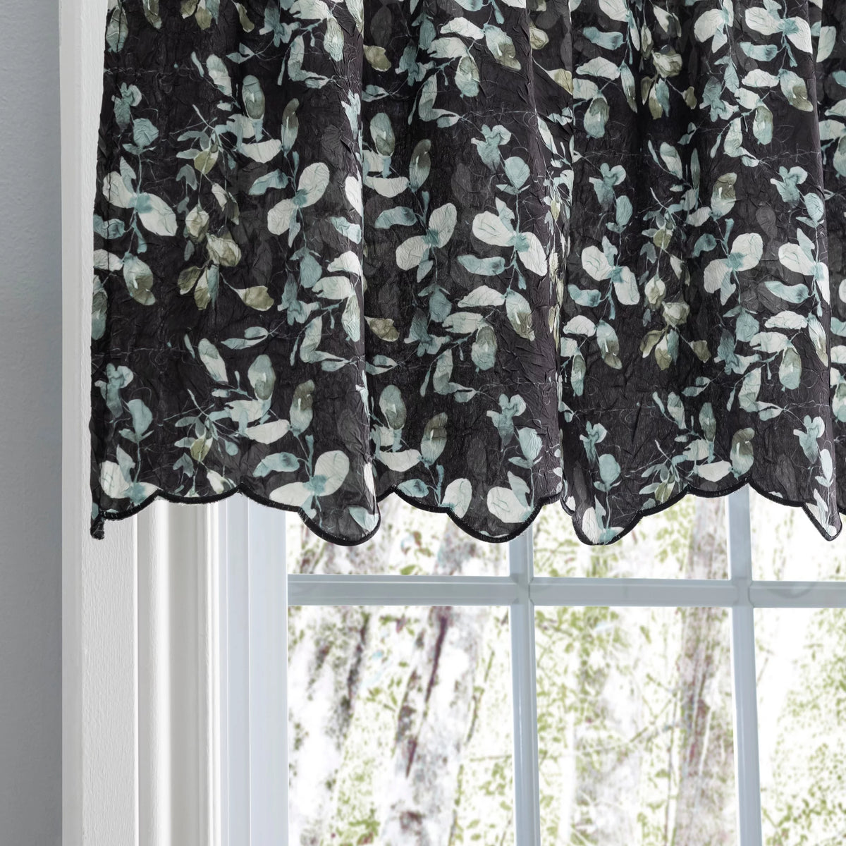 Black Rod Pocket Valance F4418