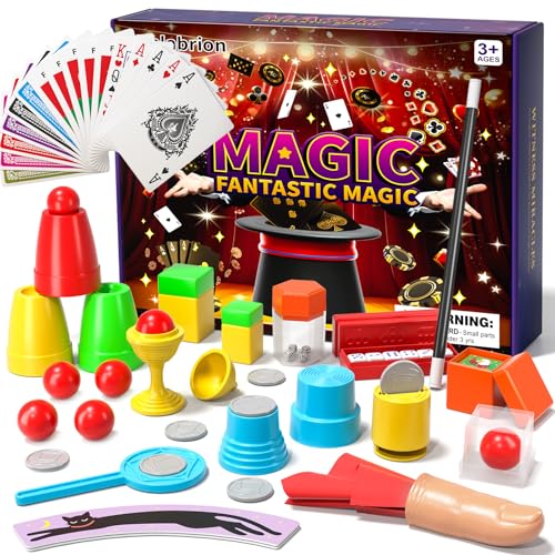 130 Magic Tricks Set with Magician Costume and Magic Wand Z46759