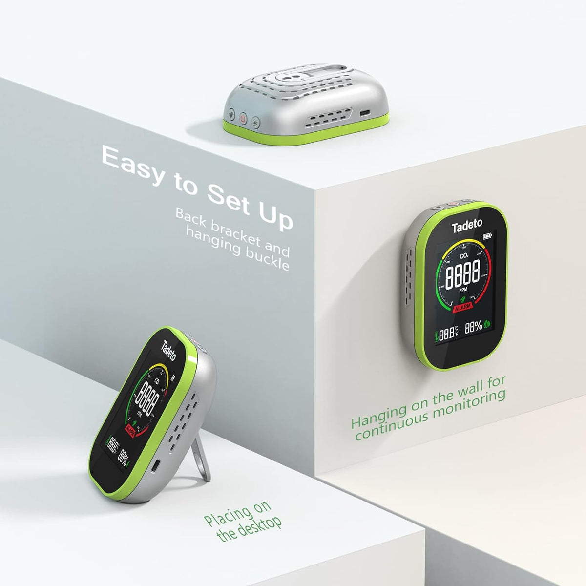 3 in 1 CO2 Monitor with Temperature Humidity K84868