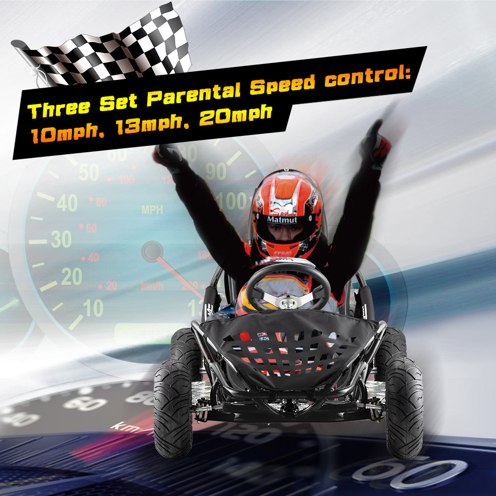 Electric Go Kart for Kids, 1000W 48V, Max Speed 20Mph Z954457